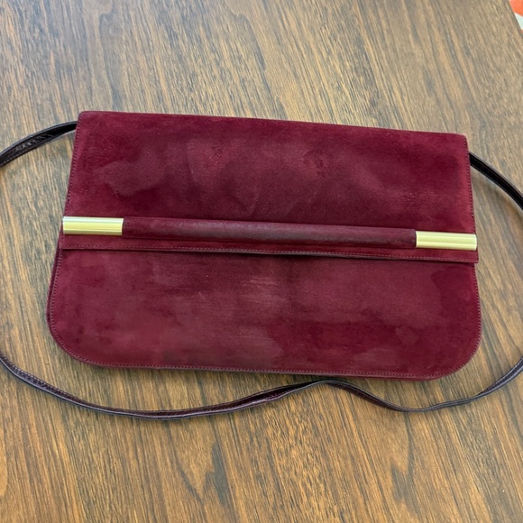 Vintage Charles Bourdan Burgundy Clutch - Picture 2 of 14